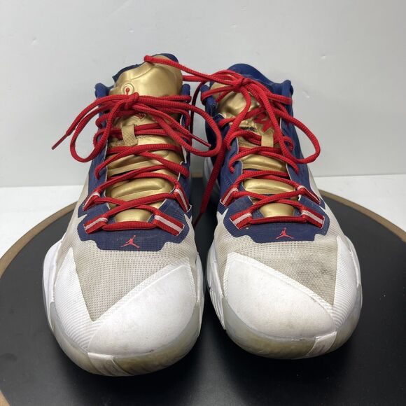 Jordan Zion Williamson\'s‎ 1 USA Basketball Shoes Men 13 Blue White Red Gold main image 4